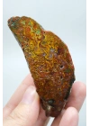 Dense Terracotta Red and Mustard Yellow Plume Agate, 180g