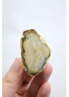 Topraksı Kahve ve Krem Dendritik Opal Merlinit Dilimi, 35g