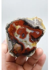 Fiery Crimson Red Banded Black Sea Agate, 300g