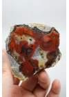 Fiery Crimson Red Banded Black Sea Agate, 300g