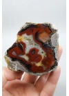 Fiery Crimson Red Banded Black Sea Agate, 300g