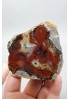 Fiery Crimson Red Banded Black Sea Agate, 300g