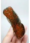 Alev Kırmızısı, Hardal Sarısı, Zeytin Yeşili Nakışlı Karadeniz Deniz Yosunu Ağat Çifti, 333g