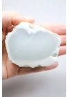 Ice Blue Opal Slice – Translucent Sky Blue Core with Milky White Porcelain Frame, 140g