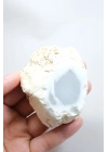 Ice Blue Opal Slice – Translucent Sky Blue Core with Milky White Porcelain Frame, 140g