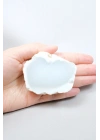 Ice Blue Opal Slice – Translucent Sky Blue Core with Milky White Porcelain Frame, 140g