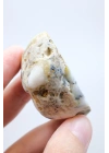 Halkalı Göz Desenli, Buz Mavisi ve Beyaz Dendritik Opal Örneği, 59 g