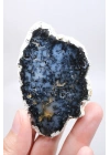 Indigo Mavisi Dendritik Opal Çifti, Koyu Gri Merlinit Kristali