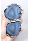 Büyük Merlinite Çifti (Dendiritik Opal) - Cilalanmış Eşleşen Yarım, Müze Kalitesi Numune (468g)