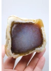 Leylak Mavisi ve Oker Sarısı Merlinite (Dendritik Opal) ile Nadir Kırmızı-Kahverengi Dendritik İçerikler, 350g