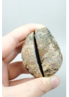 Lavanta Moru Bantlı ve Hardal Sarısı Tüy Akik Taşı ile Kuvars, 168g