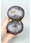 Lavanta Mor Bantlı ve Hardal Sarısı Tüy Agat ile Kuvars, 365g
