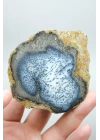 Merlinite (Dendritik Opal) - Mavi ve Beyaz Dendritik Opal Çift