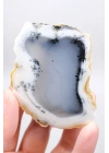 Merlinit (Opale dendritico) - Coppia di Opali Blu e Bianchi | Pietra di Intuizione e Equilibrio