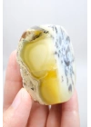 Merlinit (Dendritik Opal) - Mavi Kalsedon ve Bal Opalı Serbest Form | İçgörü ve Denge Taşı, 117g
