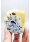 Merlinit (Dendritik Opal) - Mavi Kalsedon ve Bal Opalı Serbest Form | İçgörü ve Denge Taşı, 117g