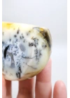 Merlinit (Dendritik Opal) - Mavi Kalsedon ve Bal Opalı Serbest Form | İçgörü ve Denge Taşı, 117g