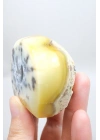 Merlinit (Dendritik Opal) - Mavi Kalsedon ve Bal Opalı Serbest Form | İçgörü ve Denge Taşı, 117g