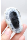 Merlinit (Dendritik Opal) - Mavi Kalsedon ve Bal Opal Cilalanmış Çift | Fikir ve Dengelenme Taşı