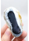 Merlinit (Dendritik Opal) - Mavi Kalsedon ve Bal Opal Cilalanmış Çift | Fikir ve Dengelenme Taşı
