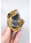 Merlinit / Dendritik Opal ile Mavi Druzy Yastık Çekirdeği, 237g