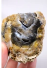 Merlinit / Dendritik Opal ile Mavi Druzy Yastık Çekirdeği, 237g