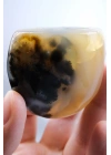 Merlinit Doğal Şekil | Cilalanmış Dendritik Opal Şaman Taşı | Büyü ve İkiliğin Taşı | Doğal Dendrit Kristali