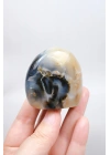 Merlinit Doğal Şekil | Cilalanmış Dendritik Opal Şaman Taşı | Büyü ve İkiliğin Taşı | Doğal Dendrit Kristali