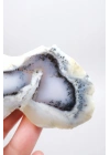 Merlinit Dilimi: Lavanta Mavisi ve Süt Beyazı Dendritik Opal