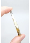 Merlinit Dilimi – Şeffaf Sarı ve Beyaz Dendritik Opal ile İnce Siyah İçerikler, 13g