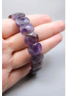 Il più nobile rimedio e pace del viola: Bracciale in ametista dalle sfaccettature ovali luminose