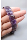 Il più nobile rimedio e pace del viola: Bracciale in ametista dalle sfaccettature ovali luminose