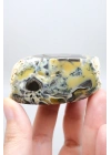 Çok Renkli Merlinit Serbest Form - Sarı, Mavi ve Siyah Dendritik Opal