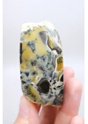 Çok Renkli Merlinit Serbest Form - Sarı, Mavi ve Siyah Dendritik Opal