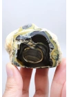 Çok Renkli Merlinit Serbest Form - Sarı, Mavi ve Siyah Dendritik Opal