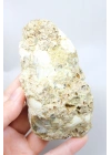 Multicolor Dendritischer Opal Scheibe - Eiskern mit Honiggelbem Band & Feinen Schwarzen Dendriten, 201g