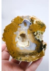 Hardal Sarısı ve Süt Beyazı Merlinite Çifti (Dendritik Opal) ile Kar Beyazı Jeot, 695g