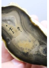 Doğal Kahverengi Dendritik Opal Merlinit Dilimi - Topraksı Kahve & Krem Cila Taşı, 87g