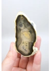 Doğal Kahverengi Dendritik Opal Merlinit Dilimi - Topraksı Kahve & Krem Cila Taşı, 87g