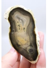 Doğal Kahverengi Dendritik Opal Merlinit Dilimi - Topraksı Kahve & Krem Cila Taşı, 87g