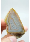 Pastel Mavi Sarı Bal Rengi ve İnce Beyaz Şeritli Siyah Deniz Akik Çifti