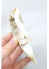 Cilalı Bal, Lila ve Gökyüzü Mavisi Merlinit / Dendritik Opal ile Siyah Dendritler, 200g
