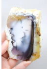 Cilalı Bal, Lila ve Gökyüzü Mavisi Merlinit / Dendritik Opal ile Siyah Dendritler, 200g