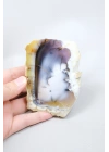 Cilalı Bal, Lila ve Gökyüzü Mavisi Merlinit / Dendritik Opal ile Siyah Dendritler, 200g