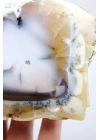 Cilalı Bal, Lila ve Gökyüzü Mavisi Merlinit / Dendritik Opal ile Siyah Dendritler, 200g
