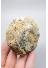 Polished Merlinite Geode - Opale Dendritique avec Bande Bleue & Cavité Centrale Druzy, 194g