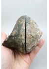 Parlatılmış Almus Akik Çifti Lavanta Mor Dantel Karadeniz Akik, Somon Pembe Kenarlı Ametist Kuvars Kristal Geode Nodülü