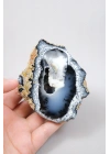 Échantillon unique de géode en opale dendritique 3D (Merlinite),206g