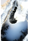 Échantillon unique de géode en opale dendritique 3D (Merlinite),206g