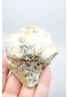 Nadir Dendritik Opal Kış Ormanı Dilimi - Cilalı Bal, Mavi ve Beyaz Merlinite